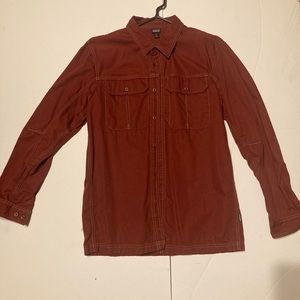 Patagonia- long sleeve button up- size large